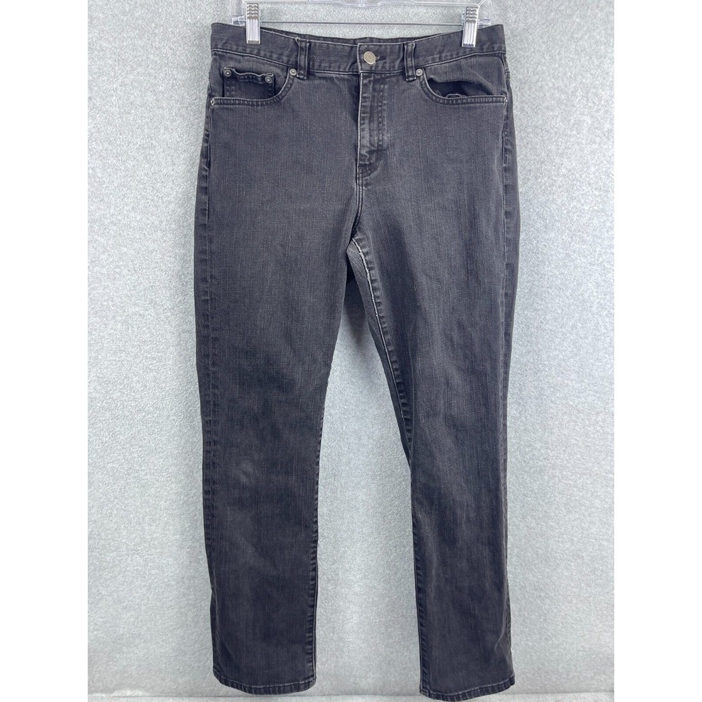 LRL Lauren Ralph‎ Lauren Jeans Women's 8 Black Classic Straight Mid Rise